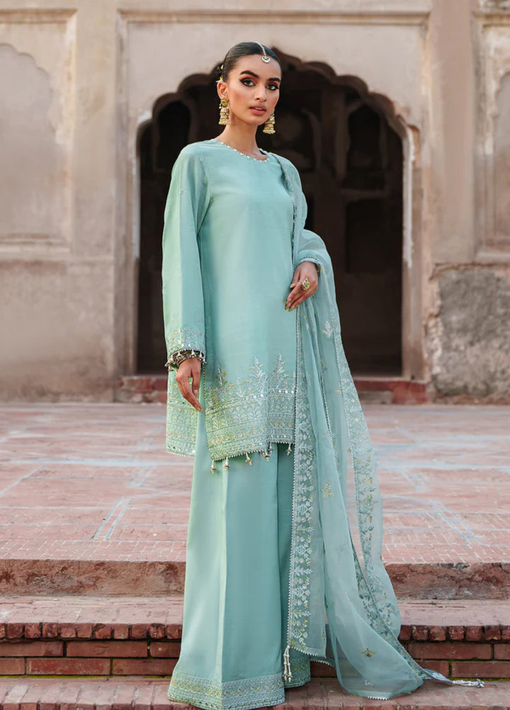 Zaria by Meeral Pret Embroidered Raw Silk 3 Piece Aura - Festive Collection