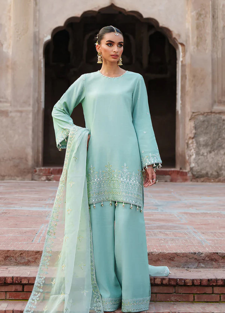 Zaria by Meeral Pret Embroidered Raw Silk 3 Piece Aura - Festive Collection