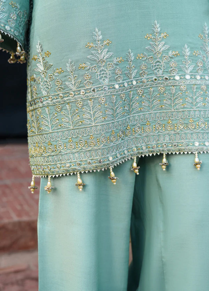 Zaria by Meeral Pret Embroidered Raw Silk 3 Piece Aura - Festive Collection
