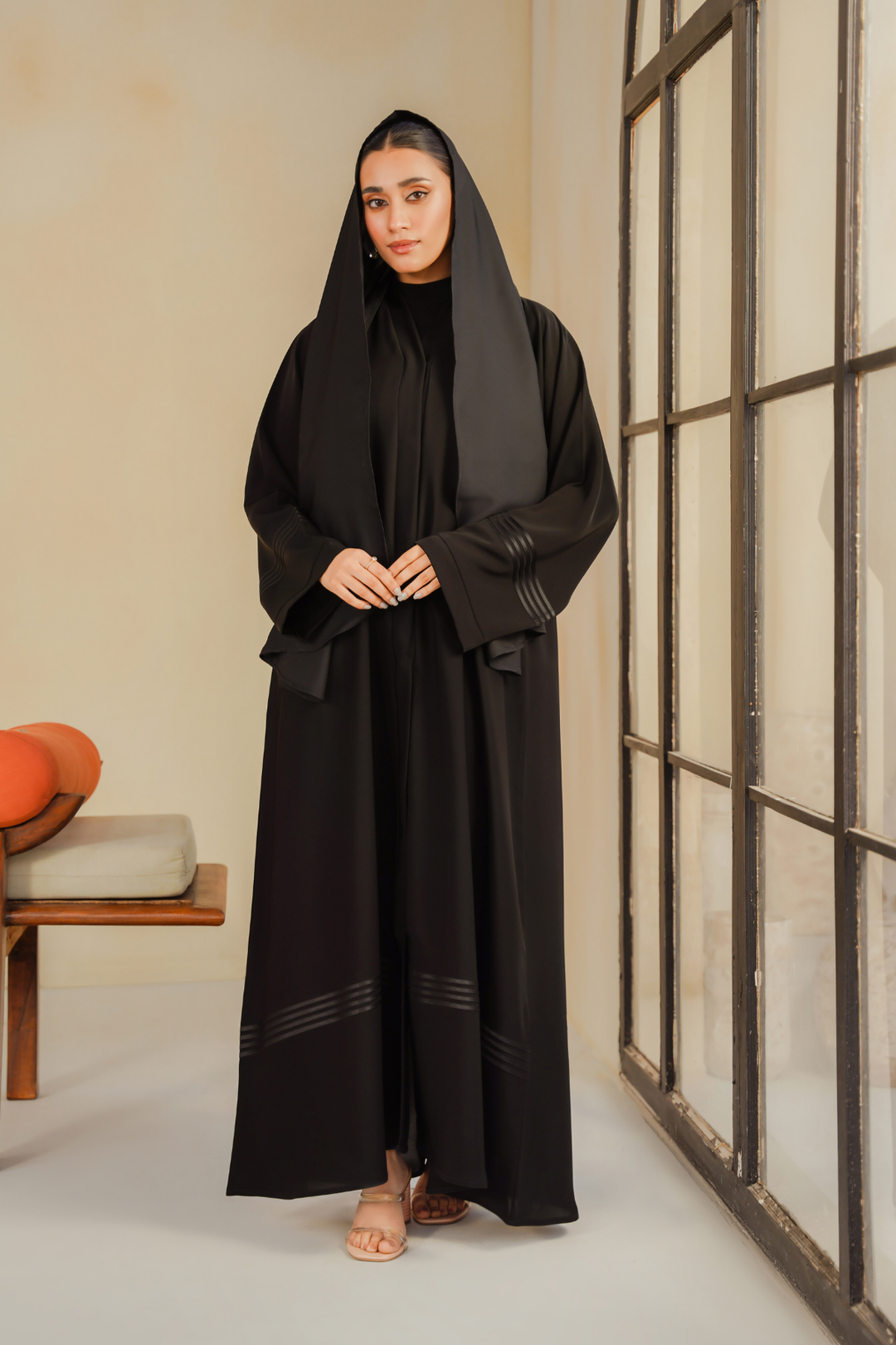 Divinely Crafted Abaya Casual Crepe 1 Piece Ava Abaya | Buttoned Up