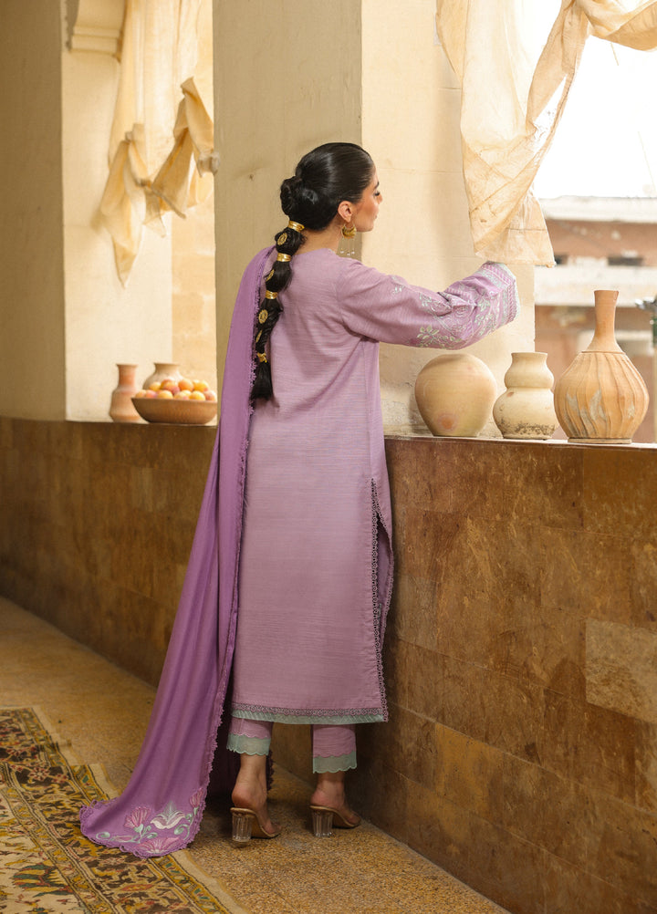 Sahar Embroidered Khaddar Suits Unstitched 3 Piece AW2-25-03 Lavina Rose - Winter Collection