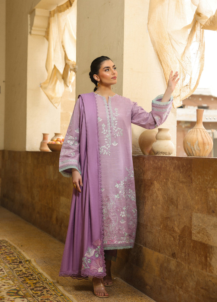 Sahar Embroidered Khaddar Suits Unstitched 3 Piece AW2-25-03 Lavina Rose - Winter Collection