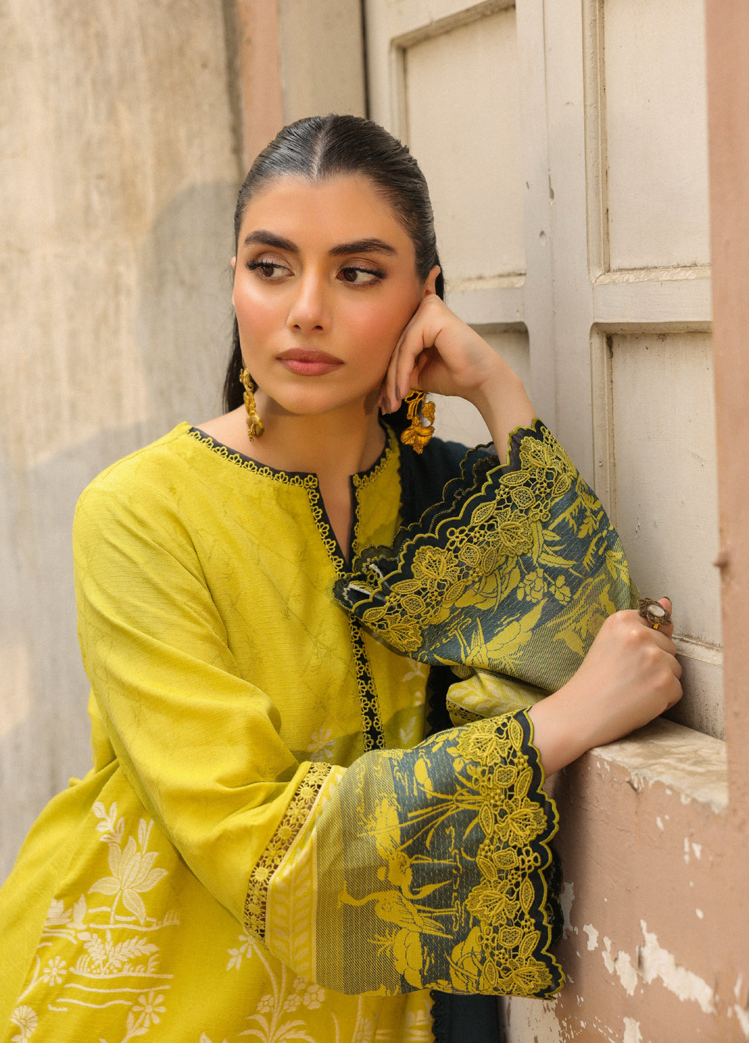 Sahar Printed Jacquard Suits Unstitched 3 Piece AW2-25-11 Rosemary Night - Winter Collection