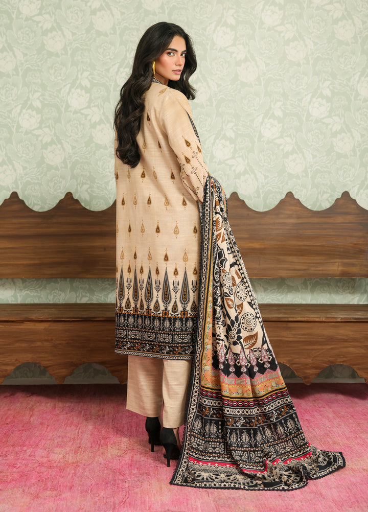 Sahar Printed Khaddar Suits Unstitched 3 Piece AW2-25-21 Ornate Desert - Winter Collection