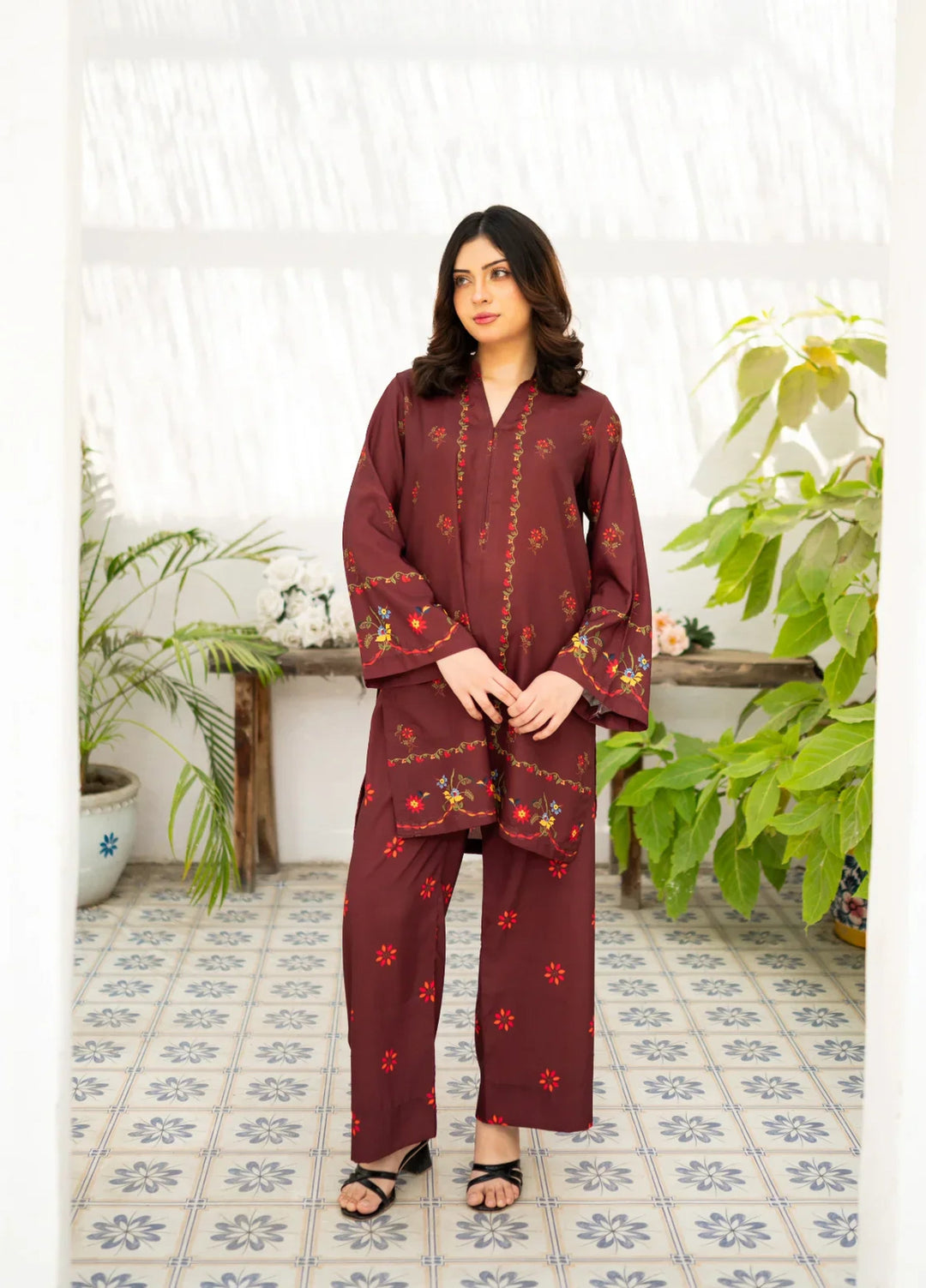 Zauk Women RTW Printed Lawn 2 Piece Suit ZK26RC Cherry Charm ZAU-CC - Casual Collection