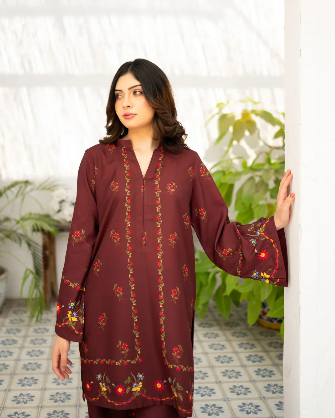 Zauk Women RTW 2 Piece Printed Poly Lawn Cherry Charm - Casual Collection