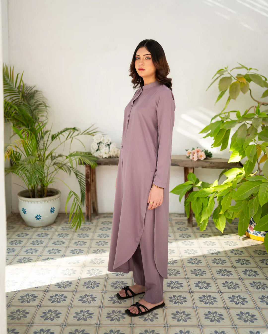 Zauk Women RTW 2 Piece Solids Poly Grip Lavender Grace - Casual Collection