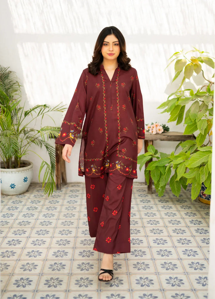 Zauk Women RTW Printed Lawn 2 Piece Suit ZK26RC Cherry Charm ZAU-CC - Casual Collection