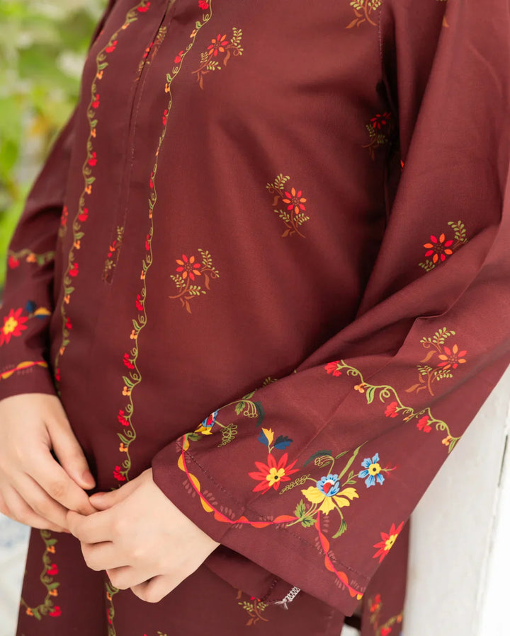 Zauk Women RTW 2 Piece Printed Poly Lawn Cherry Charm - Casual Collection