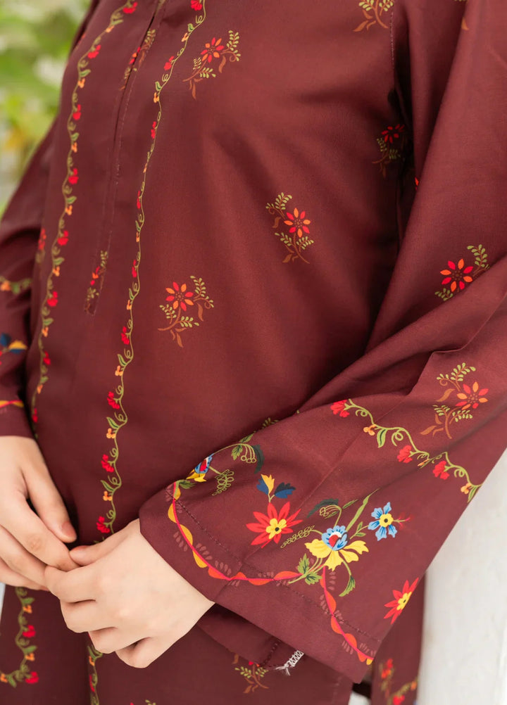 Zauk Women RTW Printed Lawn 2 Piece Suit ZK26RC Cherry Charm ZAU-CC - Casual Collection