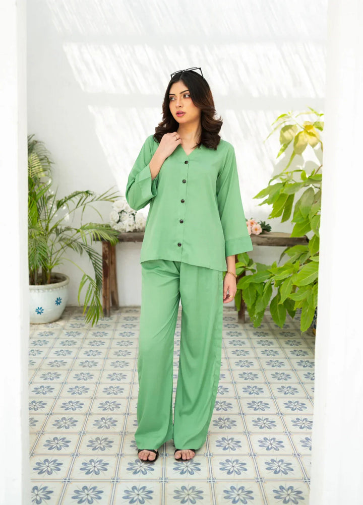 Zauk Women RTW Solids Wrinkle Free Crepe 2 Piece Suit ZK26RC Green Goddess ZAU-GG - Casual Collection