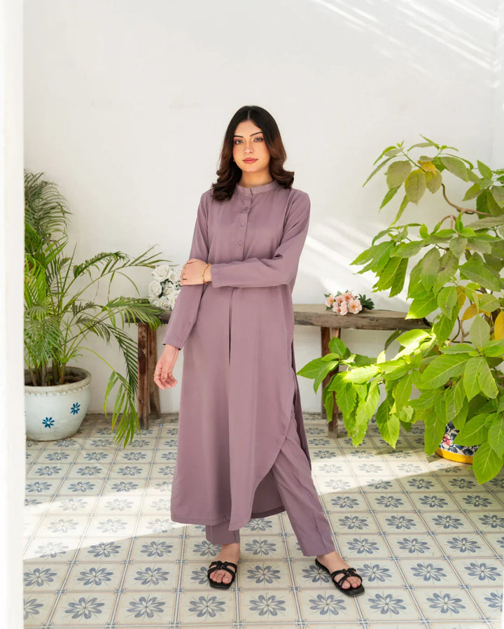 Zauk Women RTW 2 Piece Solids Poly Grip Lavender Grace - Casual Collection