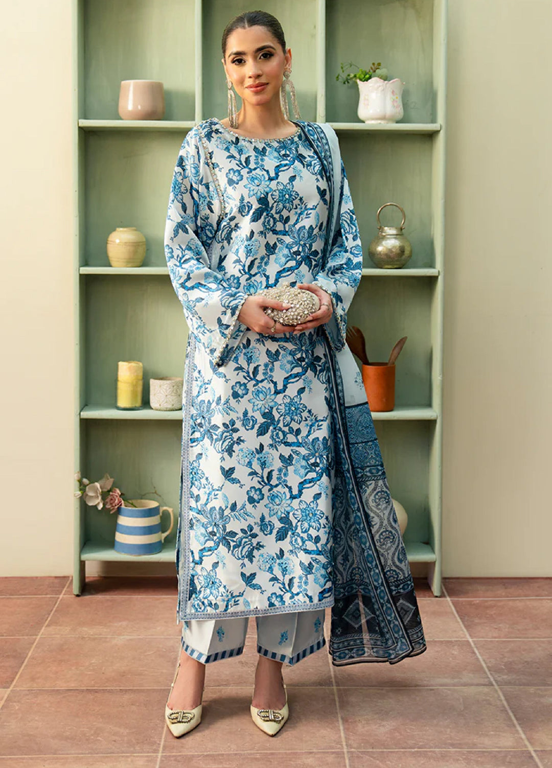 Celeste by Imrozia Pret Embroidered Shamooz Silk 3 Piece SP-108 Aeither