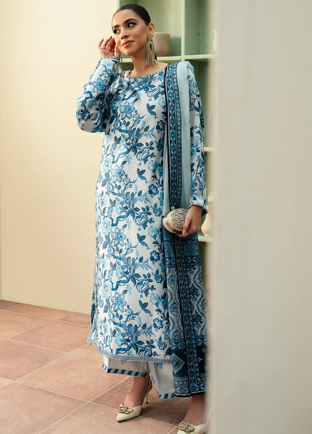 Celeste by Imrozia Pret Embroidered Shamooz Silk 3 Piece SP-108 Aeither