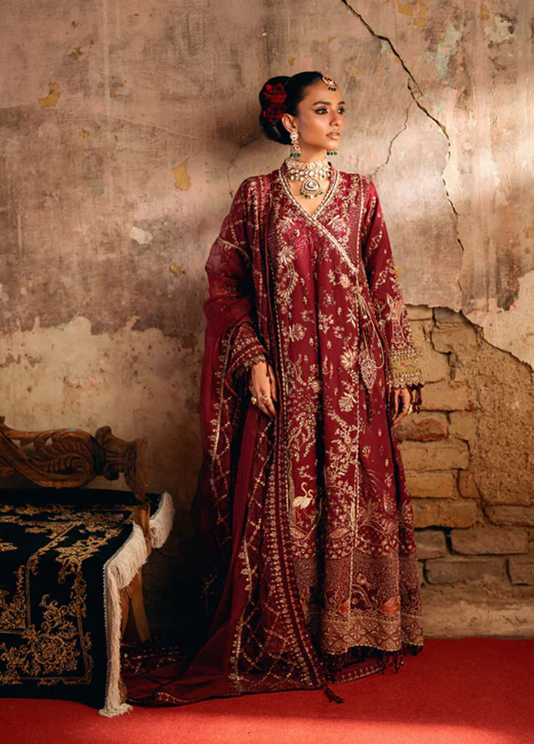 Mehermaah by Florent Embroidered Raw Silk Suits Unstitched 3 Piece FL25MU Afsaana - Formals Collection