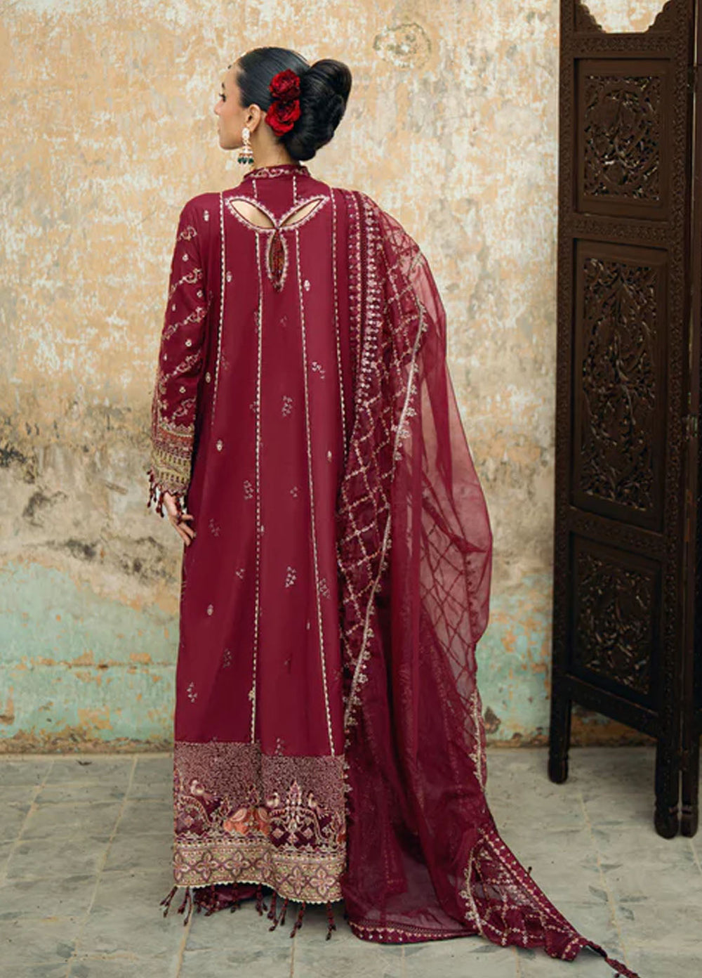 Mehermaah by Florent Embroidered Raw Silk Suits Unstitched 3 Piece FL25MU Afsaana - Formals Collection