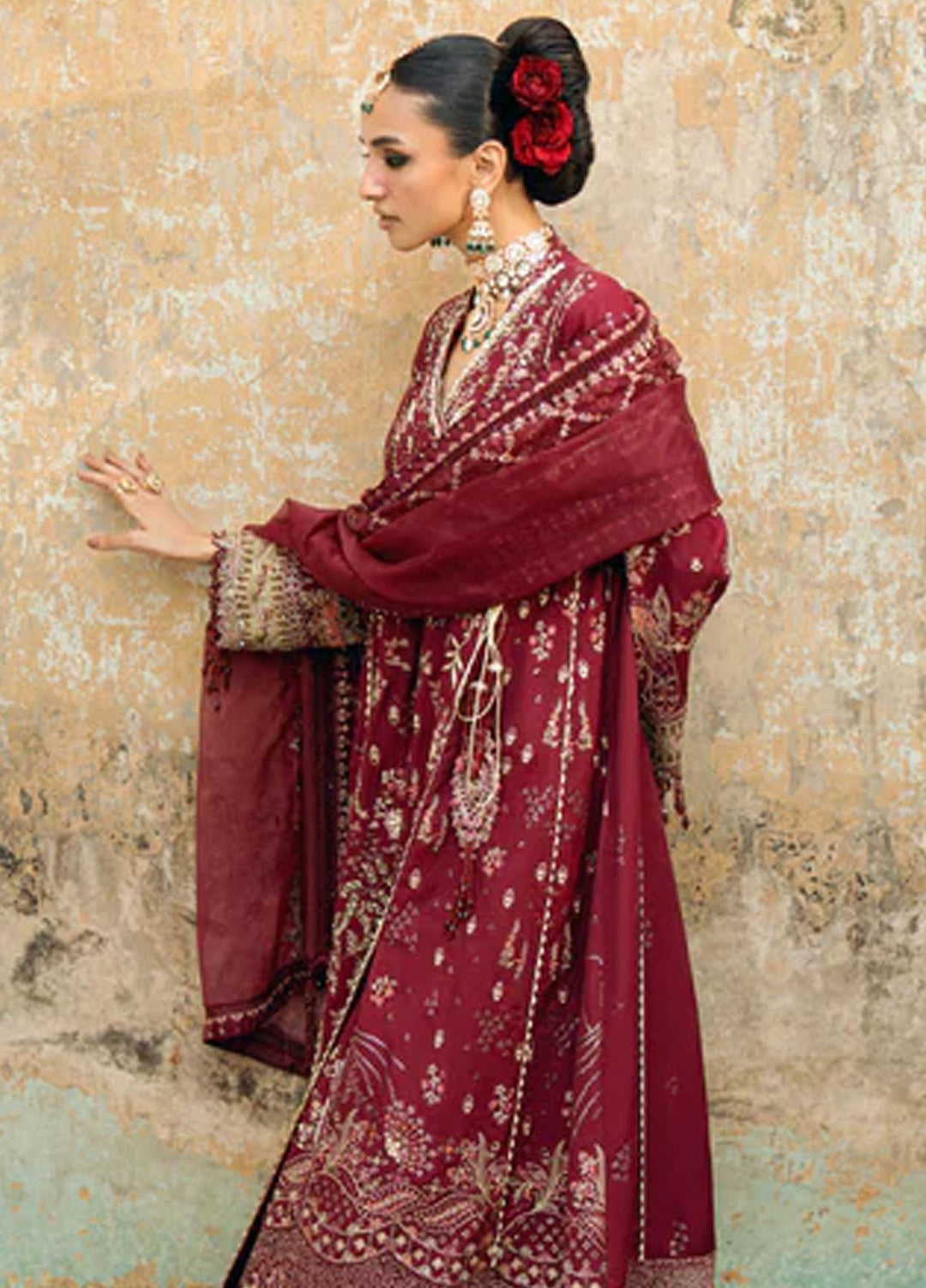 Mehermaah by Florent Embroidered Raw Silk Suits Unstitched 3 Piece FL25MU Afsaana - Formals Collection