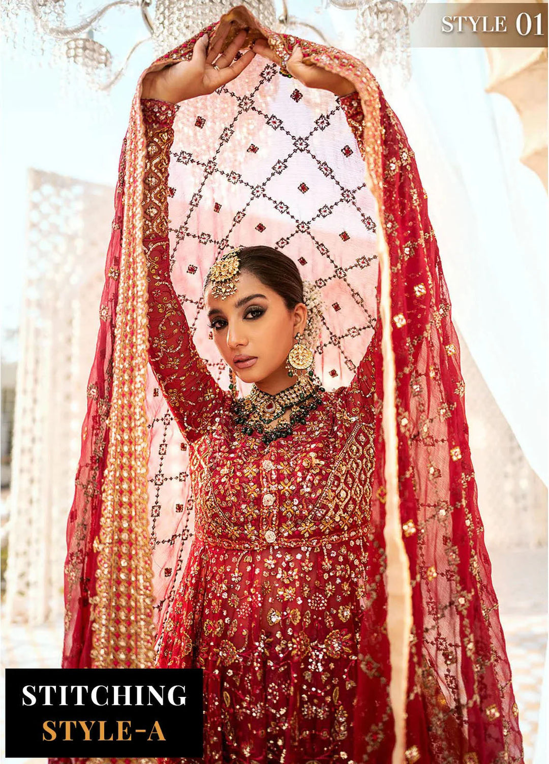 Aik Atelier Embroidered Chiffon Suits Unstitched 3 Piece AIK25EF Vl1 Look 01 - Formals Collection