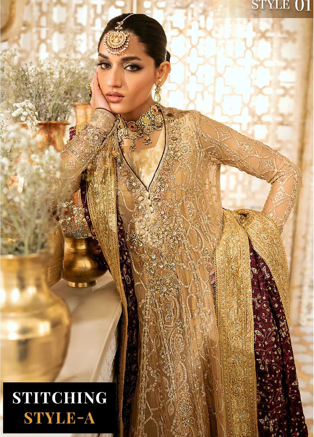 Aik Atelier Embroidered Chiffon Suits Unstitched 3 Piece AIK25EF Vl1 Look 08 - Formals Collection