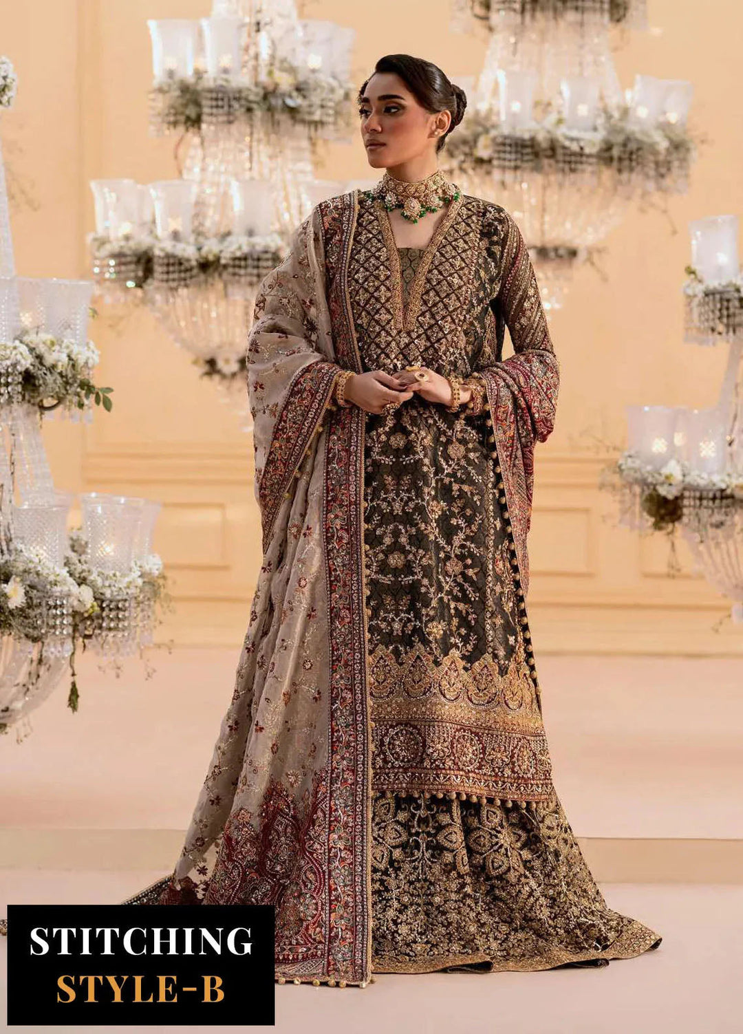 Aik Atelier Embroidered Organza Suits Unstitched 3 Piece AIK25EF Vl1 Look-04 - Formals Collection