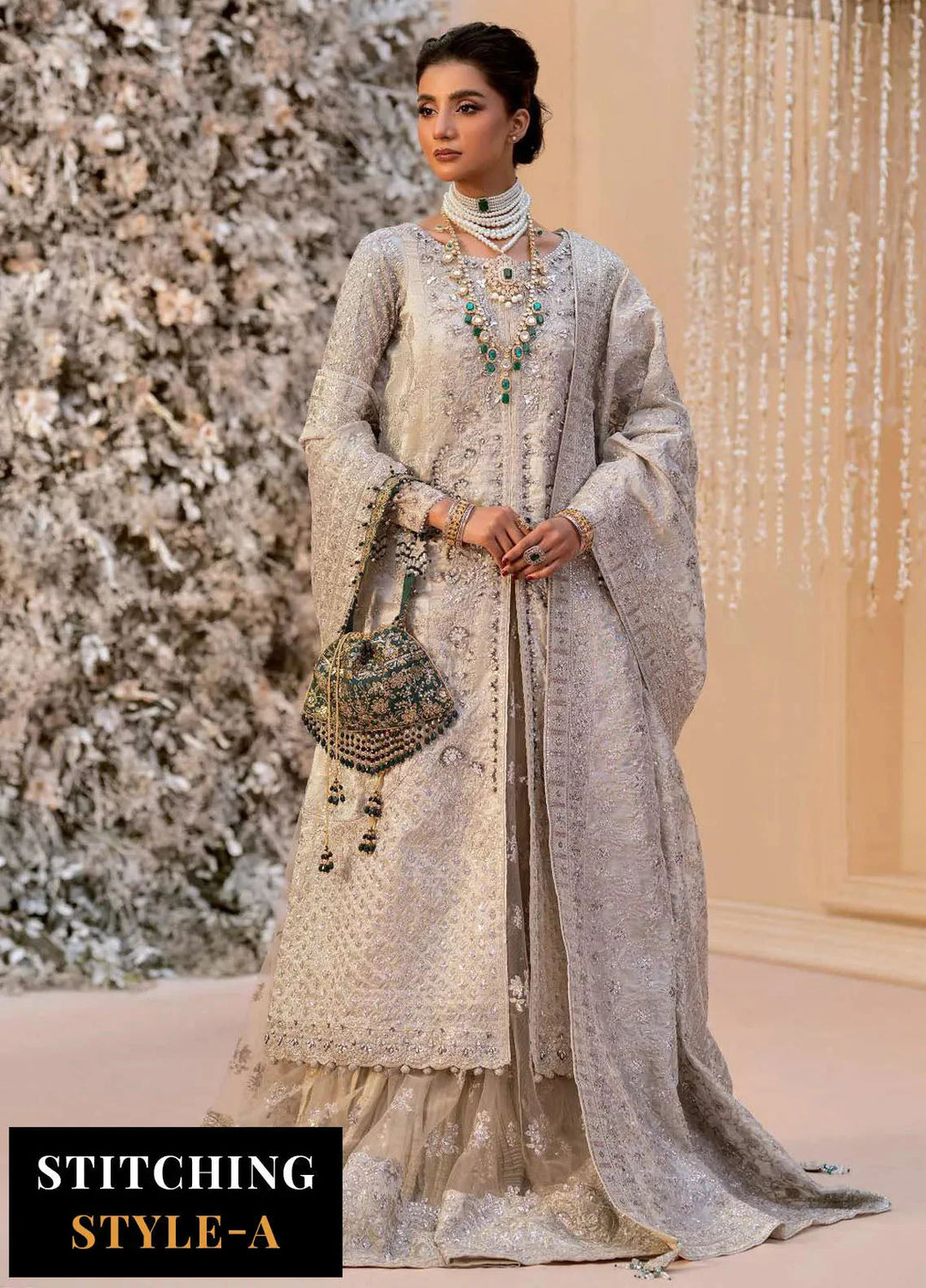 Aik Atelier Embroidered Organza Suits Unstitched 3 Piece AIK25EF Vl1 Look-09 - Formals Collection