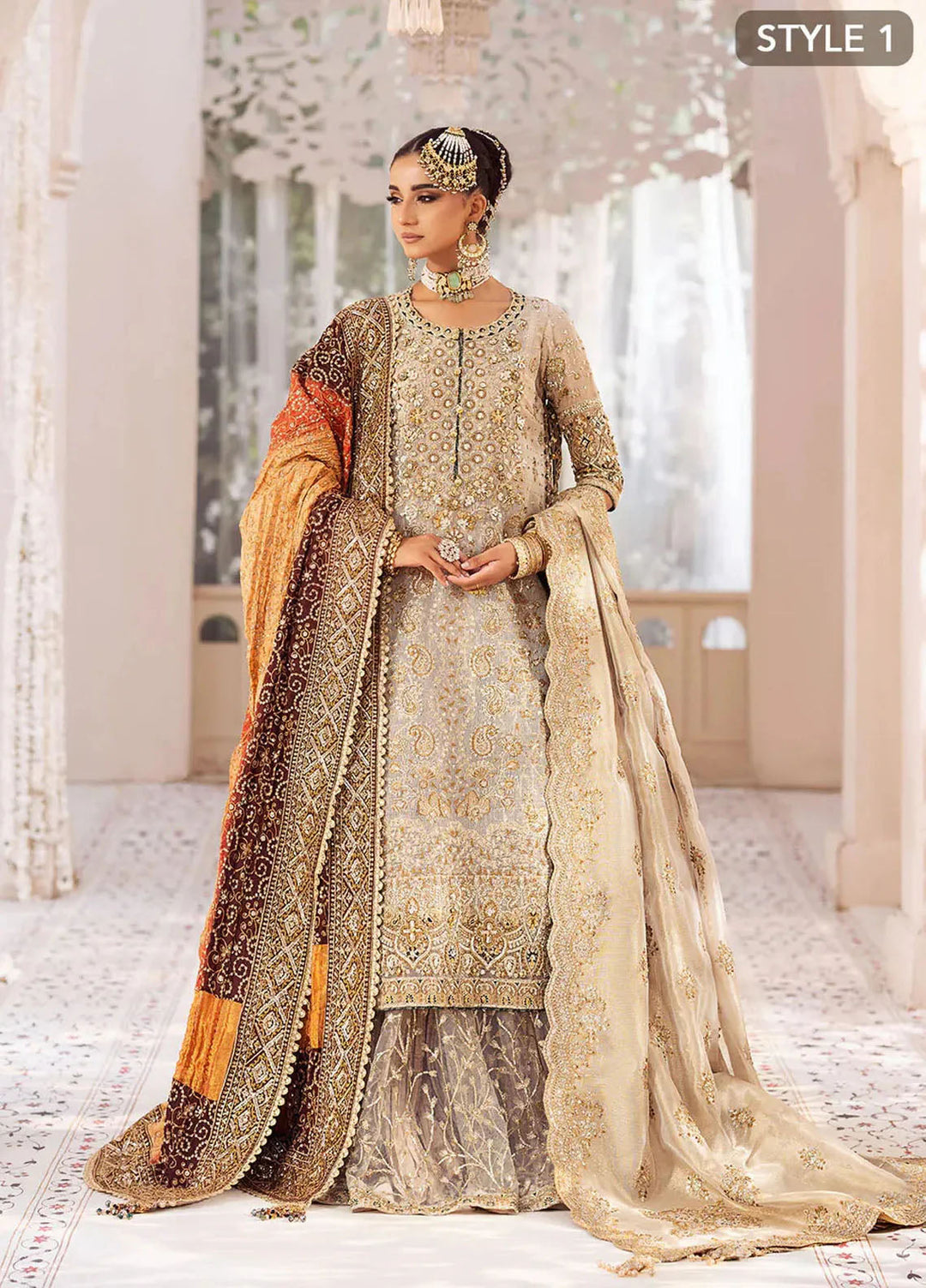 Aik Atelier Embroidered Organza Suits Unstitched 3 Piece AIK25EF Vl2 Look 01 - Formals Collection