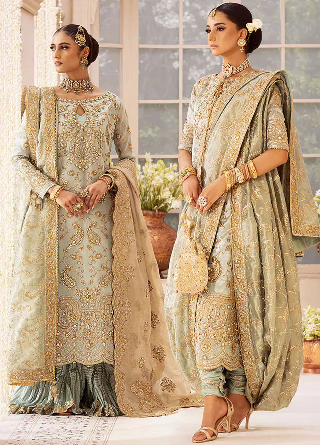 Aik Atelier Embroidered Tissue Suits Unstitched 3 Piece AIK25EF Vl2 Look 03 - Formals Collection
