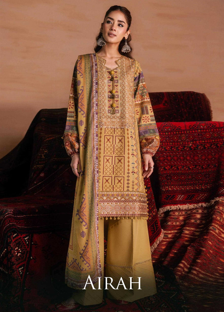 One Nation by Florent Unstitched Embroidered Viscose 3 Piece Suit FL26UON Airah - Casual Collection