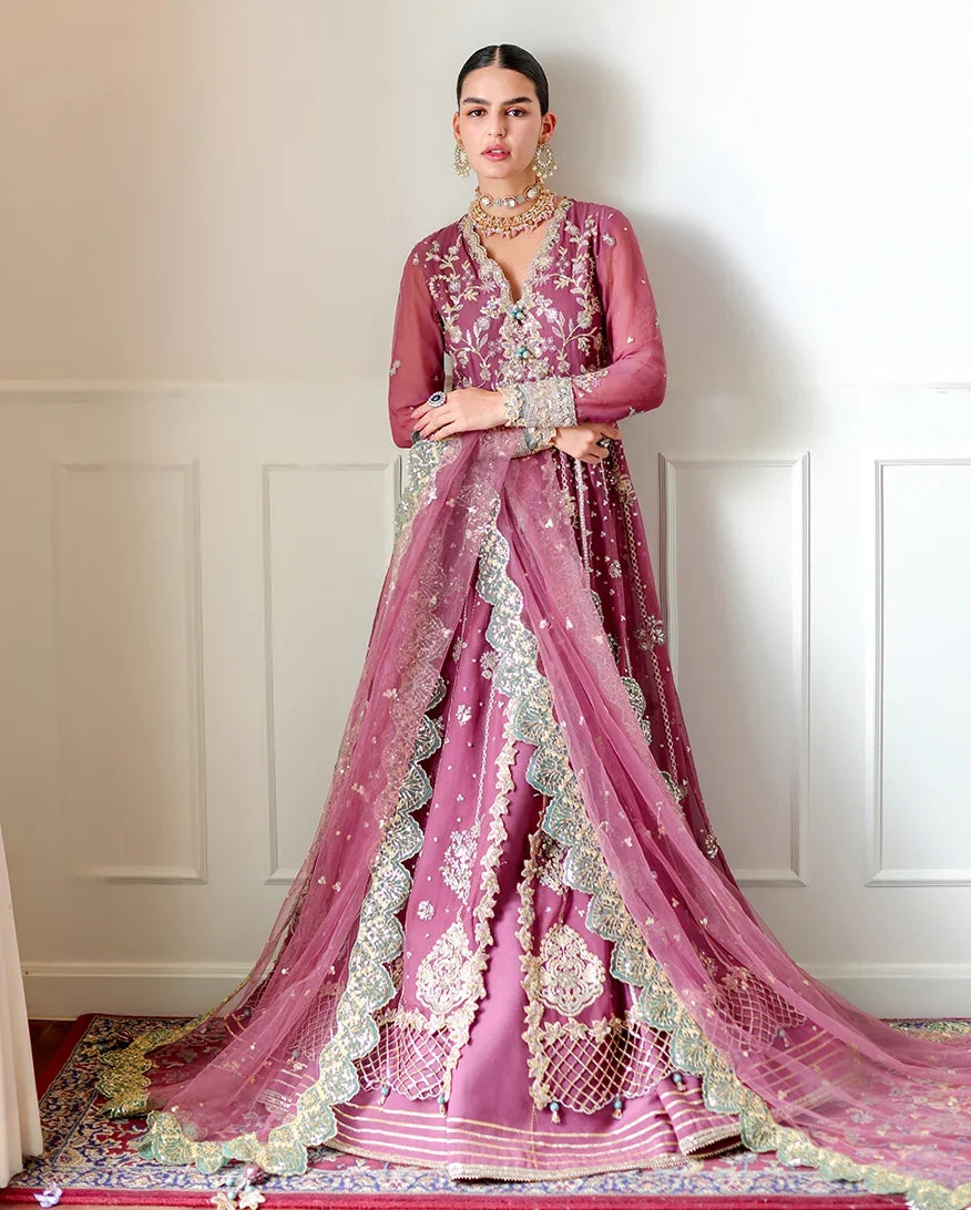 Whispers of Grace by Roheenaz Unstitched Embroidered Chiffon 3 Piece Suit RN26UWG Alessia RUNCH260201 - Wedding Collection