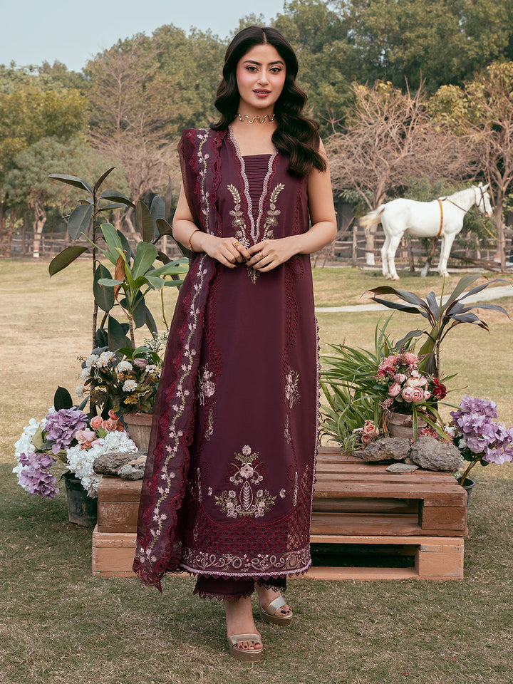 Mahveen by Izel Unstitched Embroidered Lawn 3 Piece Suit Anaya - Eid Collection