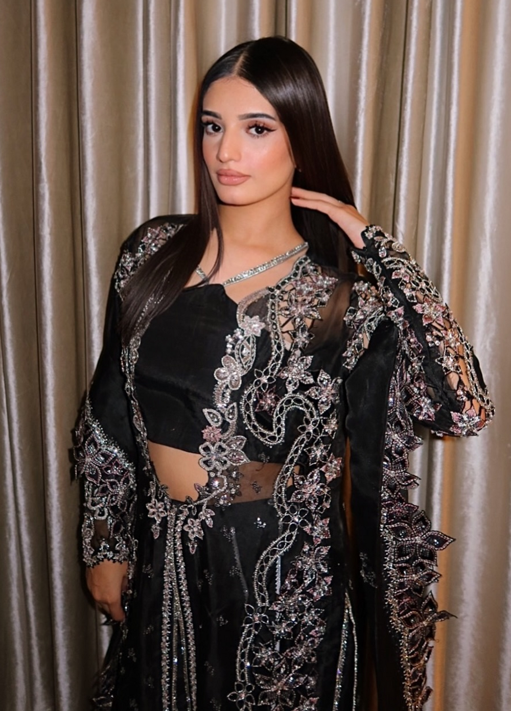 Jahan Ara by Zarposh Unstitched Embroidered Organza 3 Piece Suit ZP26UWJ NAYAB - Wedding Collection