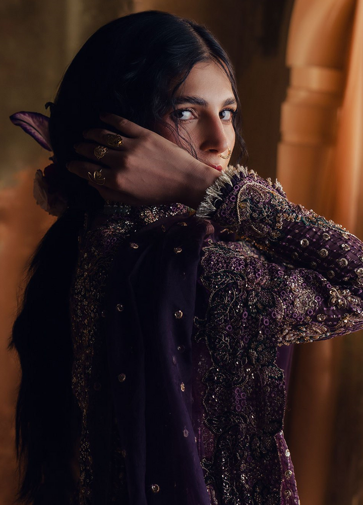 Jahan Ara by Zarposh Unstitched Embroidered Organza 3 Piece Suit ZP26UWJ SHAHZARIN - Wedding Collection