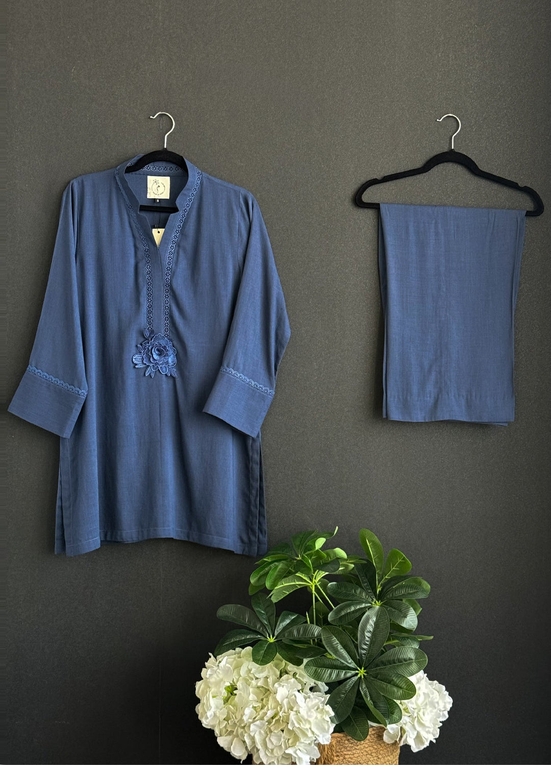 House of Meem RTW Solids Linen 2 Piece Suit Ink Casual Collection