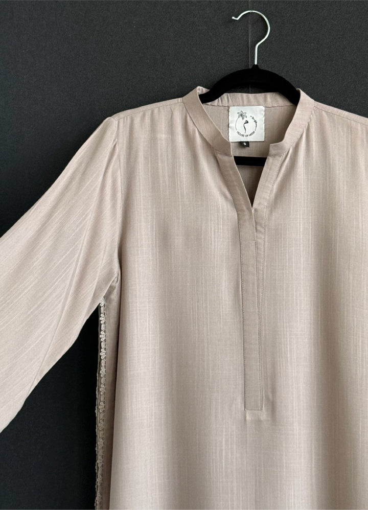 House of Meem RTW Solids Linen 2 Piece Suit Latte Casual Collection