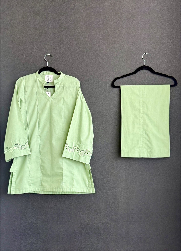 House of Meem RTW Solids Linen 2 Piece Suit Matcha Casual Collection
