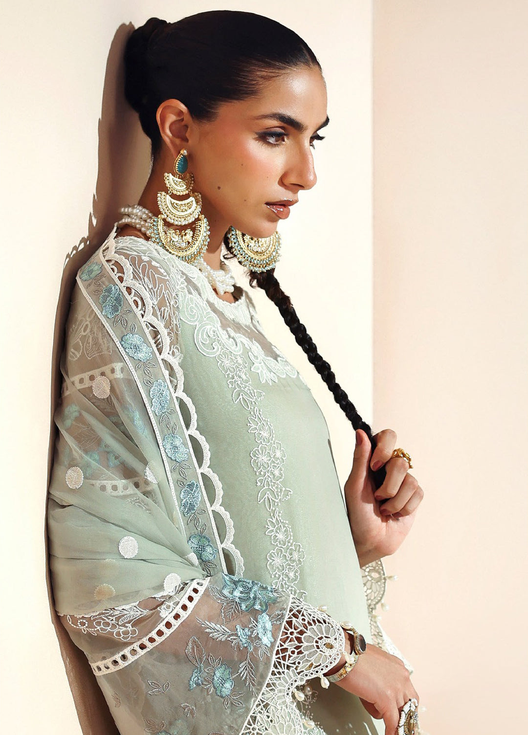 Aymal by Alizeh Fashion Unstitched Chiffon Luxury Embroidered Suits 3 Piece AFB25BC D-01 Saiyaara - Formals Collection
