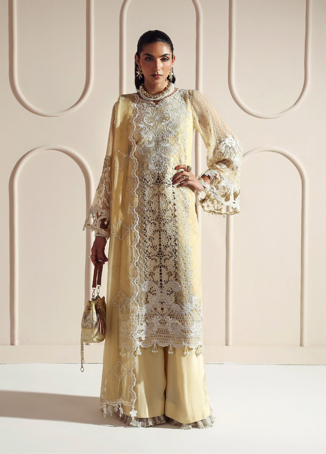 Aymal by Alizeh Fashion Unstitched Chiffon Luxury Embroidered Suits 3 Piece AFB25BC D-04 Aira - Formals Collection
