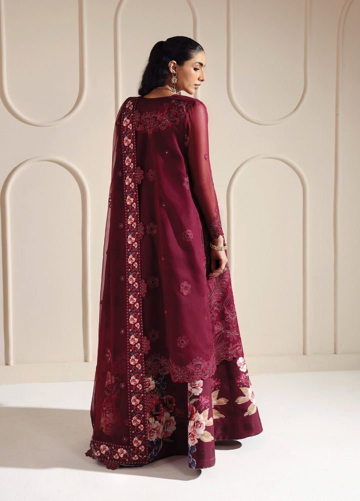 Aymal by Alizeh Fashion Unstitched Chiffon Luxury Embroidered Suits 3 Piece AFB25BC D-05 Jugnu - Formals Collection