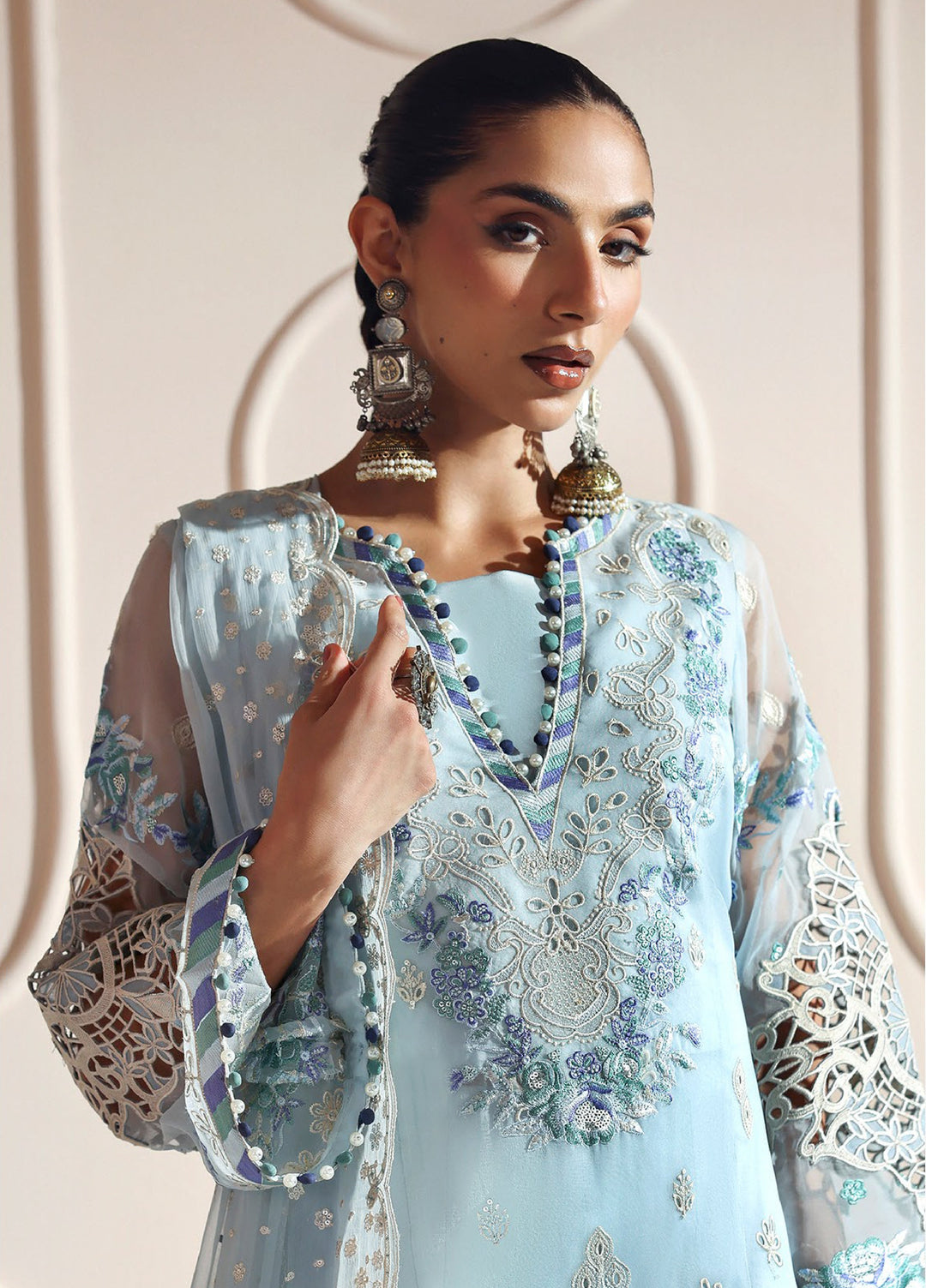 Aymal by Alizeh Fashion Unstitched Chiffon Luxury Embroidered Suits 3 Piece AFB25BC D-06 Dhanak - Formals Collection