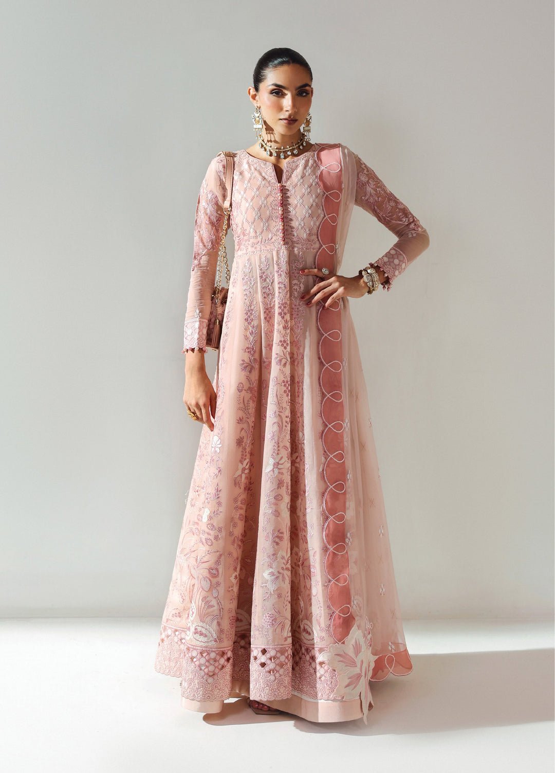 Aymal by Alizeh Fashion Unstitched Chiffon Luxury Embroidered Suits 3 Piece AFB25BC D-07 Ilman - Formals Collection