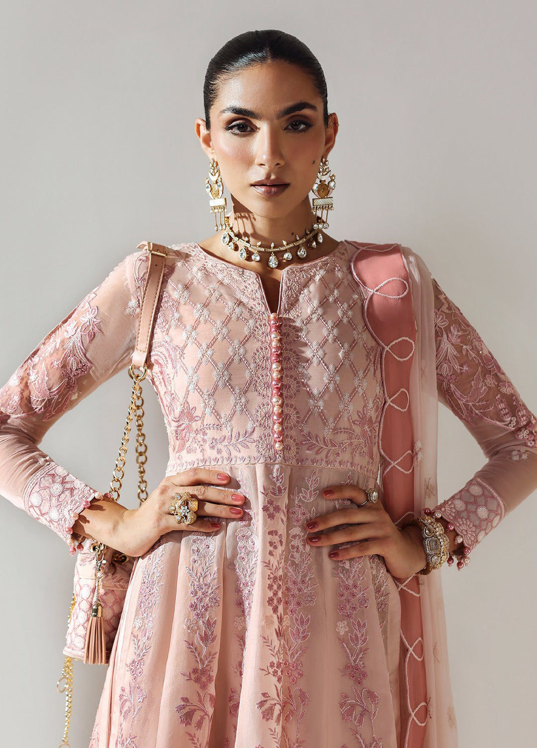 Aymal by Alizeh Fashion Unstitched Chiffon Luxury Embroidered Suits 3 Piece AFB25BC D-07 Ilman - Formals Collection