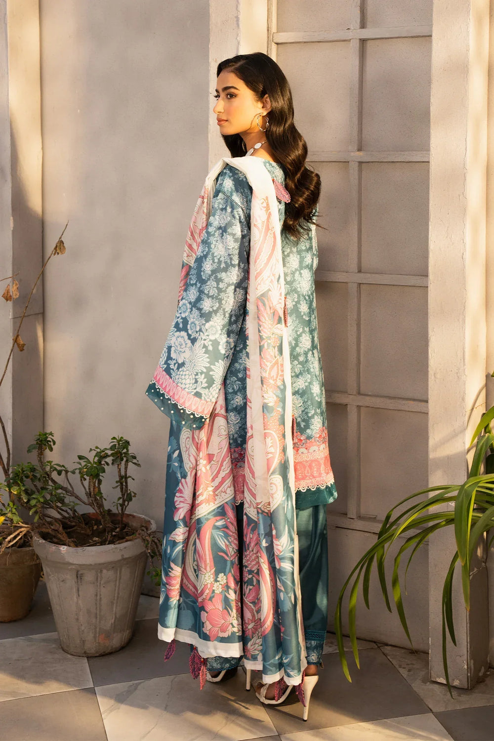 Safaah by Menaal Unstitched Printed Lawn 3 Piece Suit ML26ULS SP-06B - Casual Collection