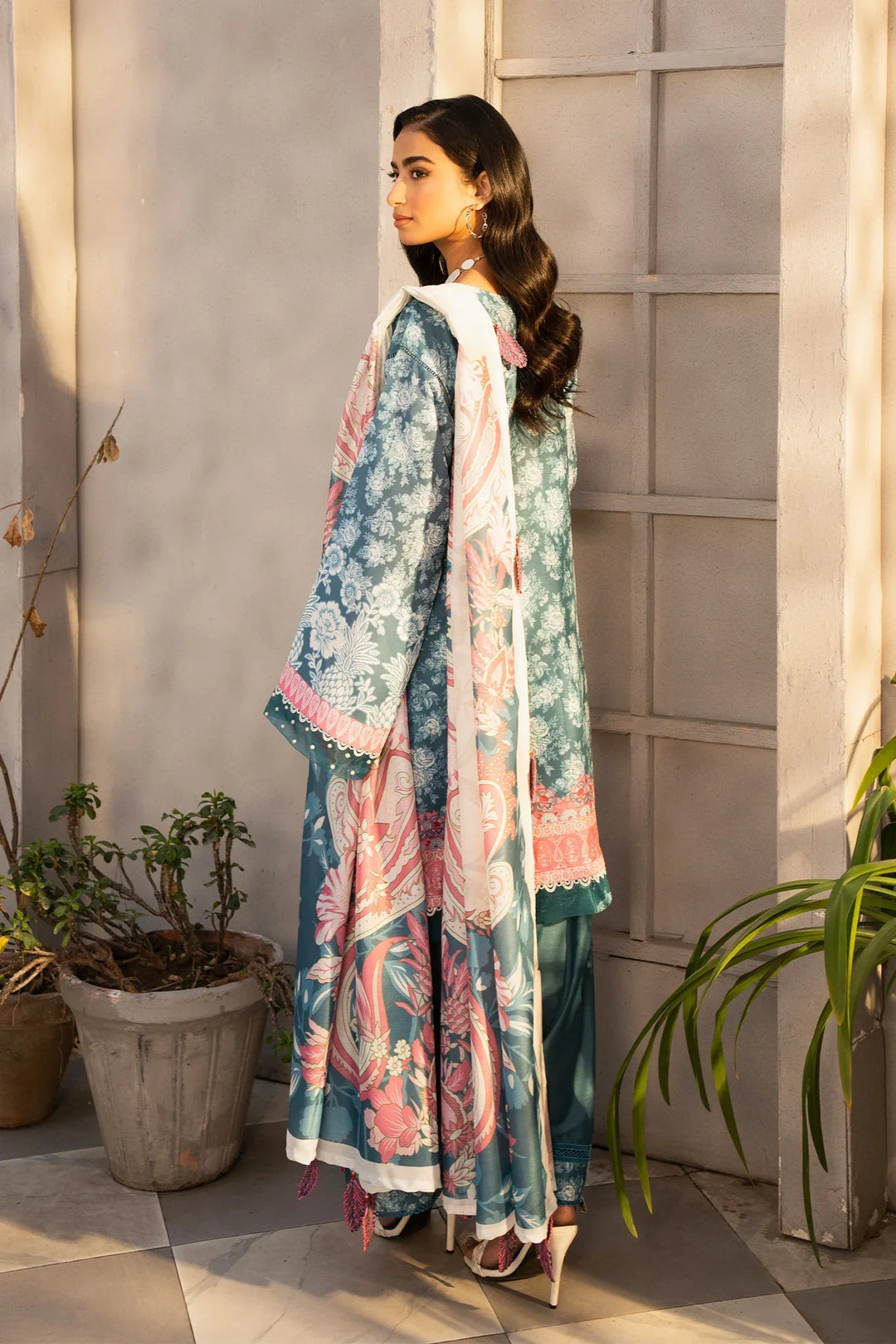 Safaah by Menaal Unstitched Printed Lawn 3 Piece Suit ML26ULS SP-06B - Casual Collection