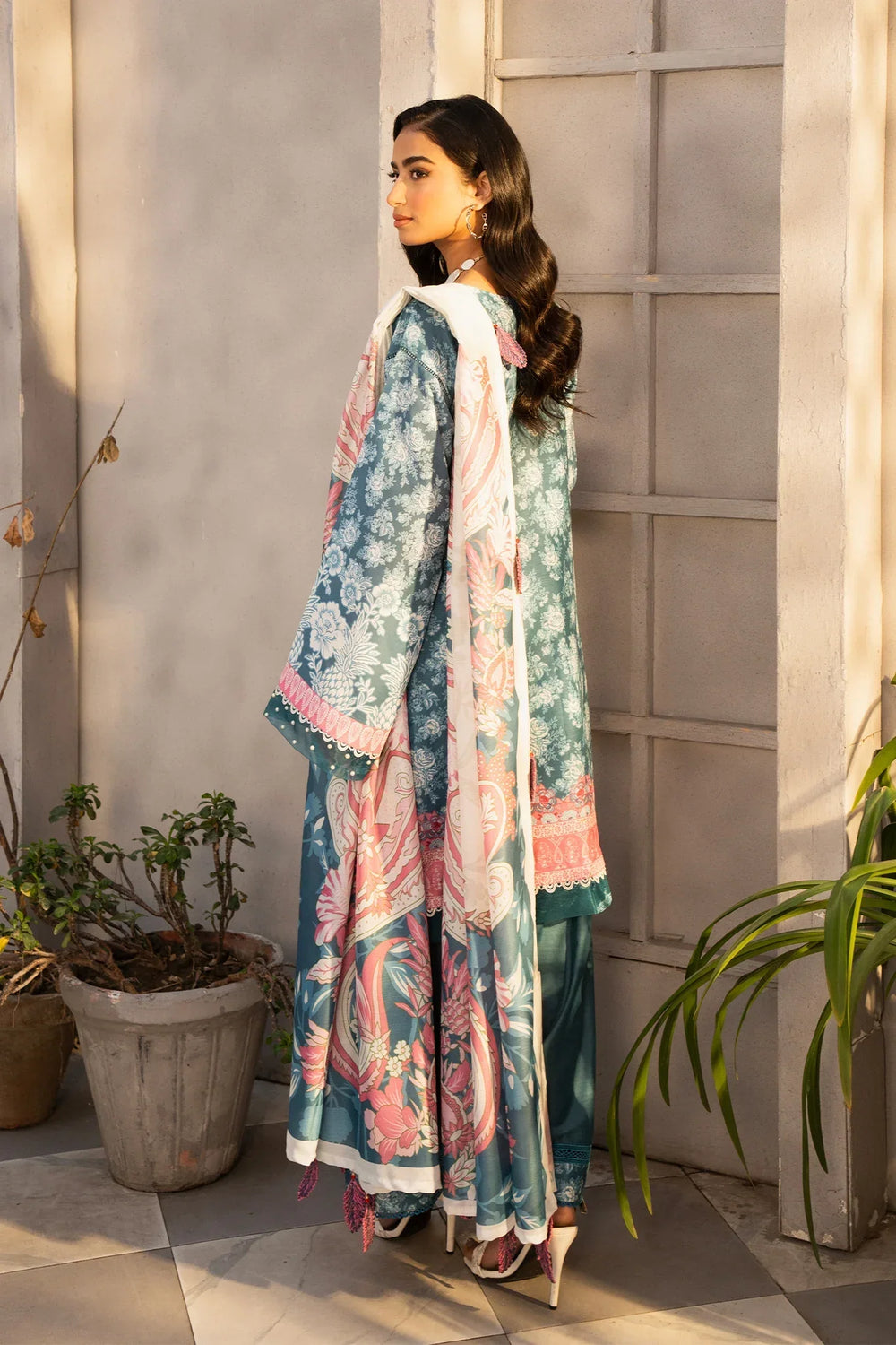 Safaah by Menaal Unstitched Printed Lawn 3 Piece Suit ML26ULS SP-06B - Casual Collection