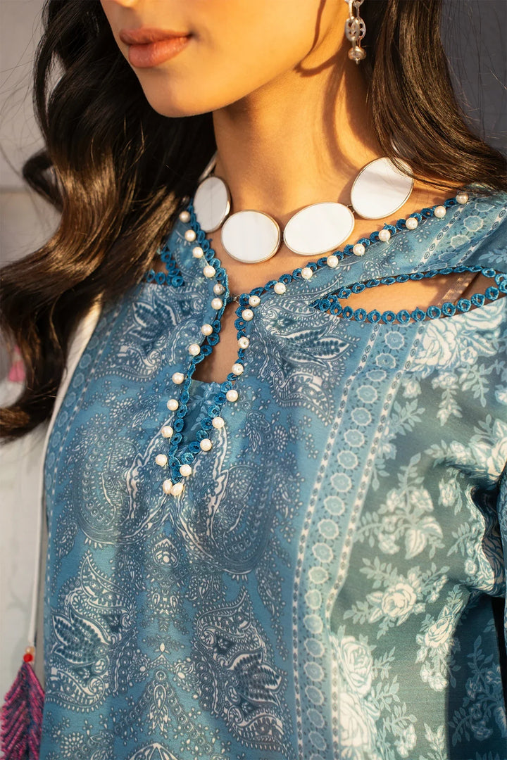 Safaah by Menaal Unstitched Printed Lawn 3 Piece Suit ML26ULS SP-06B - Casual Collection