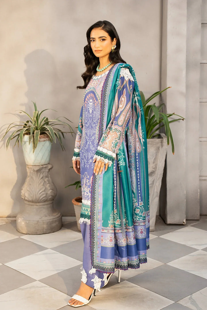 Safaah by Menaal Unstitched Printed Lawn 3 Piece Suit ML26ULS SP-04B - Casual Collection