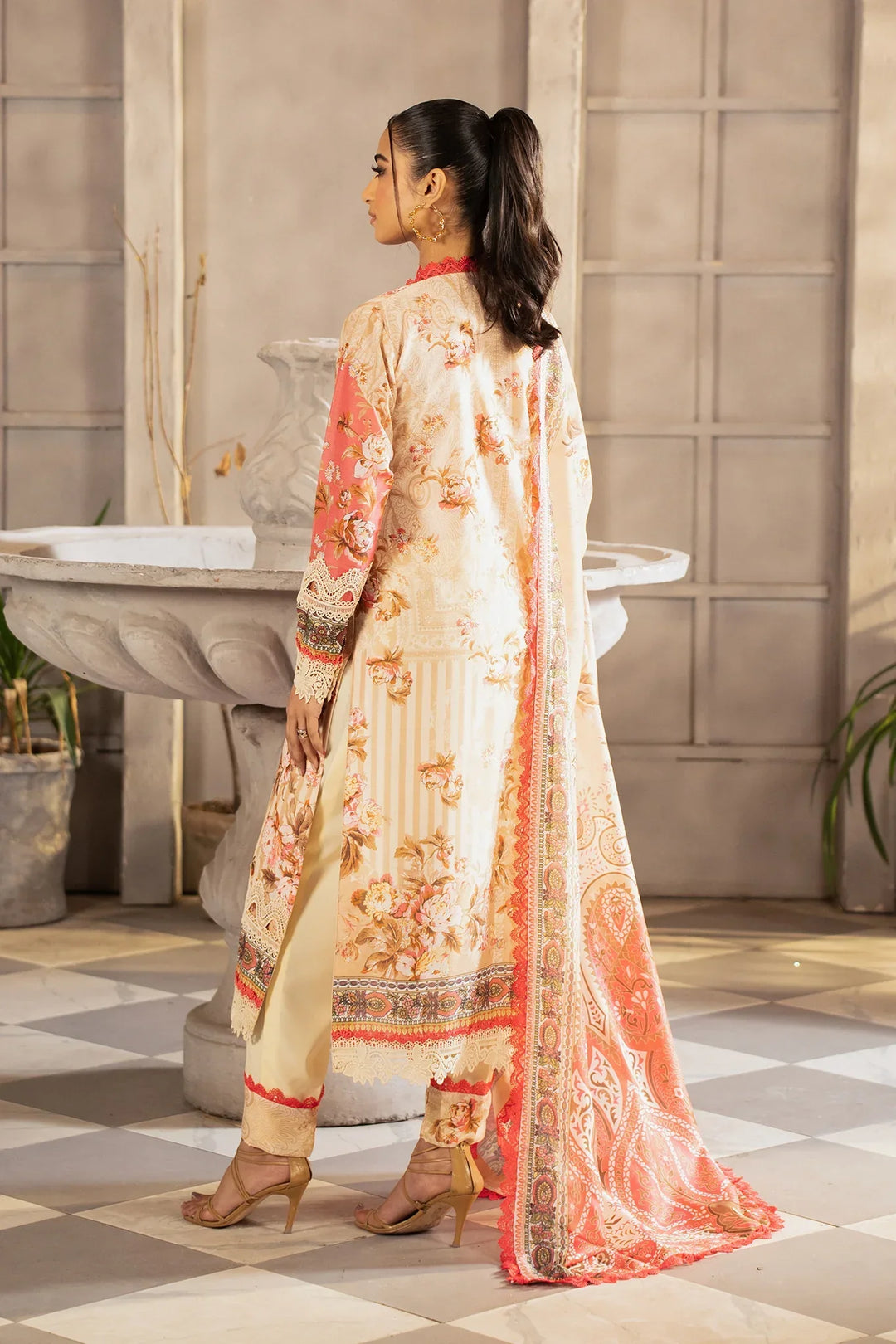Safaah by Menaal Unstitched Printed Lawn 3 Piece Suit ML26ULS SP-02A - Casual Collection