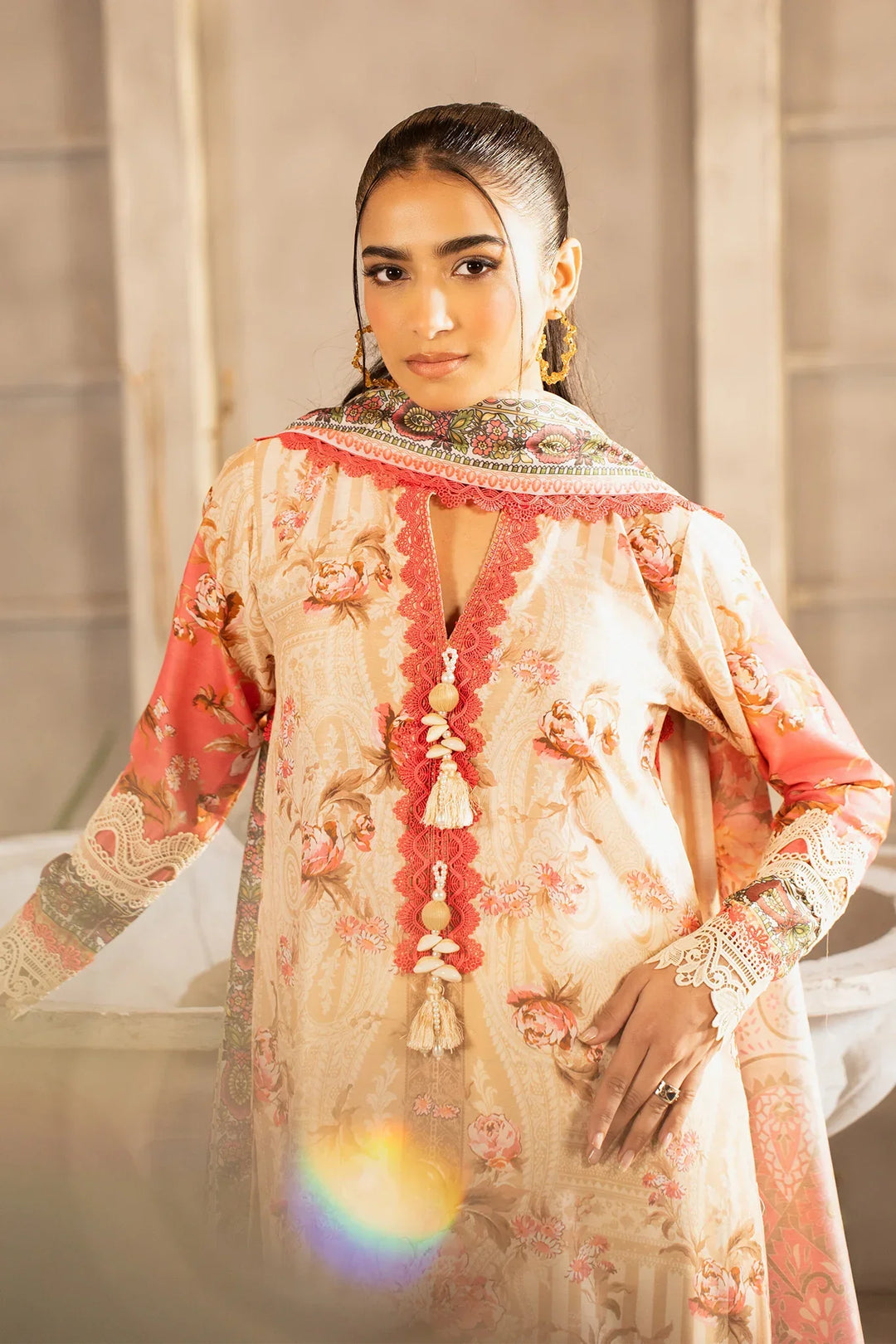 Safaah by Menaal Unstitched Printed Lawn 3 Piece Suit ML26ULS SP-02A - Casual Collection