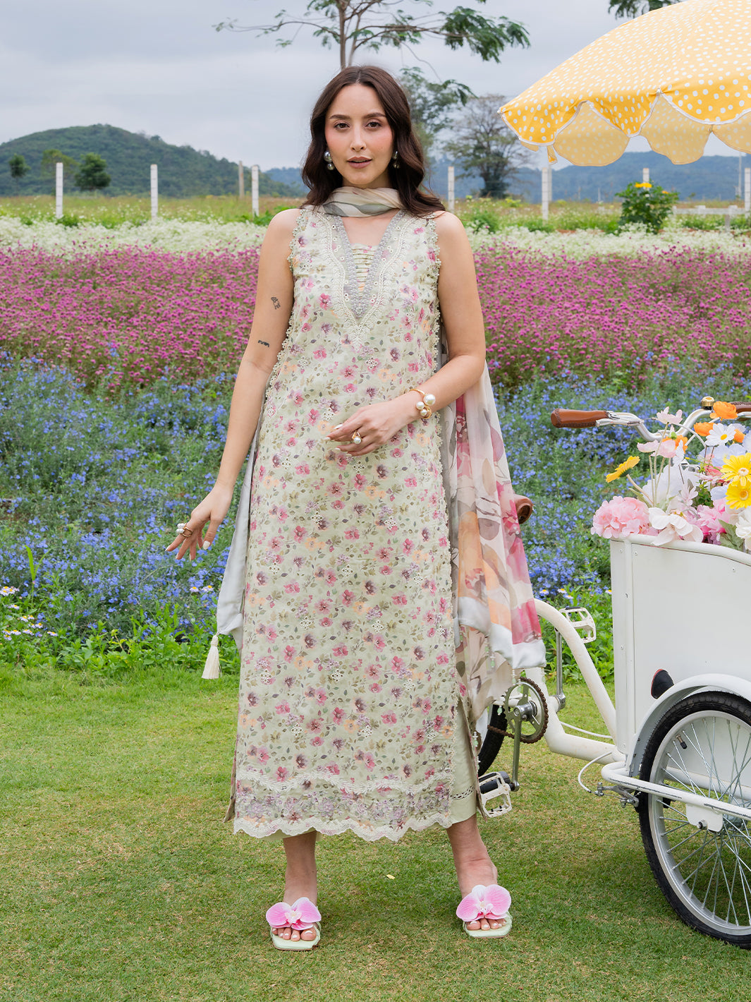 Oh So Cherry by Izel Unstitched Embroidered Lawn 3 Piece Suit Belle - Eid Collection