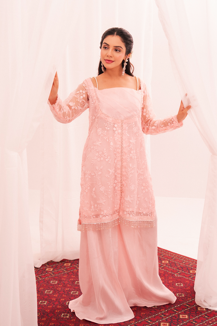 Maham Sultan Women RTW Embroidered Organza 3 Piece Suit FLORE - Eid Collection